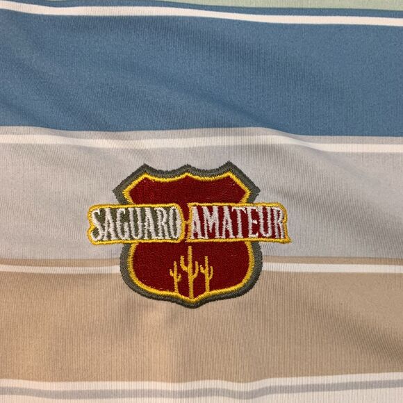 Southern Dunes Golf Club Polo Shirt Mens L Large Striped Saguaro Amateur Tourney - Picture 5 of 13